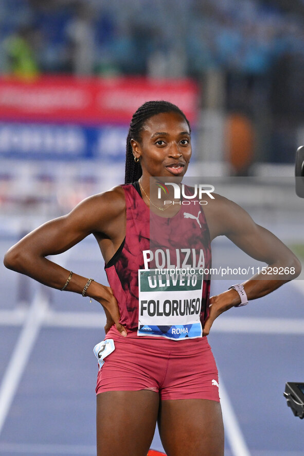 Ayomide FOLORUNSO (ITA) competes in the 400m Hurdles Women and the High Jump during the IAAF Wanda Diamond League: Golden Gala Pietro Mennea...