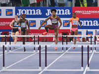 Anna Cockrell (USA) competes in the Women's 400m Hurdles during the IAAF Wanda Diamond League: Golden Gala Pietro Mennea at Olympic Stadium...