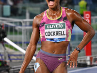 Anna Cockrell (USA) competes in the Women's 400m Hurdles during the IAAF Wanda Diamond League: Golden Gala Pietro Mennea at Olympic Stadium...