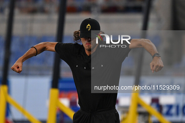 Gianmarco TAMBERI (ITA) competes in High Jump Men during the IAAF Wanda Diamond League: Golden Gala Pietro Mennea at Olympic Stadium in Rome...