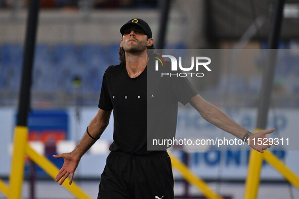 Gianmarco TAMBERI (ITA) competes in High Jump Men during the IAAF Wanda Diamond League: Golden Gala Pietro Mennea at Olympic Stadium in Rome...