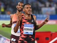 Hagos Gebrhiwet (ETH) competes in the 5000m Men during the IAAF Wanda Diamond League: Golden Gala Pietro Mennea at Olympic Stadium in Rome,...