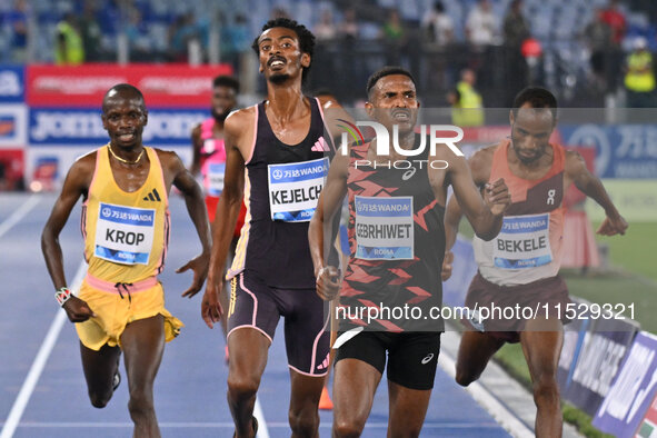 Hagos Gebrhiwet (ETH) competes in the 5000m Men during the IAAF Wanda Diamond League: Golden Gala Pietro Mennea at Olympic Stadium in Rome,...