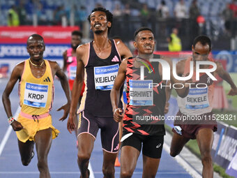 Hagos Gebrhiwet (ETH) competes in the 5000m Men during the IAAF Wanda Diamond League: Golden Gala Pietro Mennea at Olympic Stadium in Rome,...