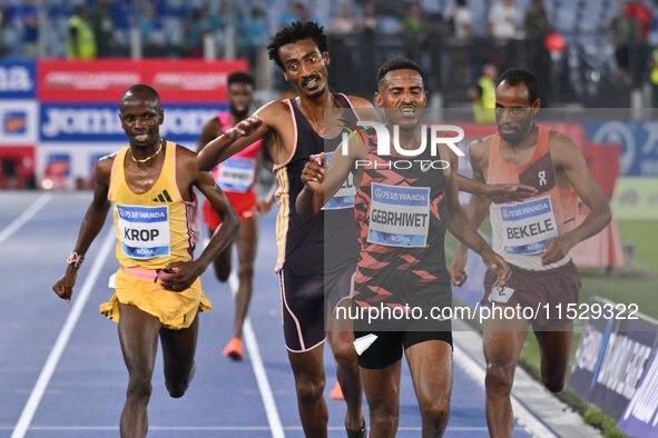 Hagos Gebrhiwet (ETH) competes in the 5000m Men during the IAAF Wanda Diamond League: Golden Gala Pietro Mennea at Olympic Stadium in Rome,...