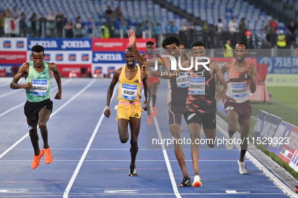 Hagos Gebrhiwet (ETH) competes in the 5000m Men during the IAAF Wanda Diamond League: Golden Gala Pietro Mennea at Olympic Stadium in Rome,...