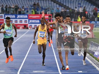 Hagos Gebrhiwet (ETH) competes in the 5000m Men during the IAAF Wanda Diamond League: Golden Gala Pietro Mennea at Olympic Stadium in Rome,...