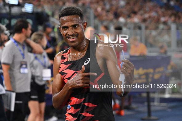 Hagos Gebrhiwet (ETH) competes in the 5000m Men during the IAAF Wanda Diamond League: Golden Gala Pietro Mennea at Olympic Stadium in Rome,...