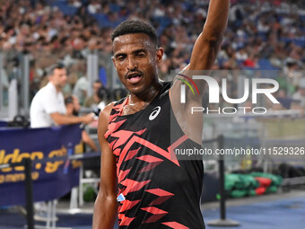 Hagos Gebrhiwet (ETH) competes in the 5000m Men during the IAAF Wanda Diamond League: Golden Gala Pietro Mennea at Olympic Stadium in Rome,...