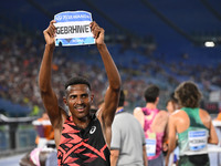 Hagos Gebrhiwet (ETH) competes in the 5000m Men during the IAAF Wanda Diamond League: Golden Gala Pietro Mennea at Olympic Stadium in Rome,...