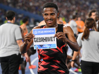 Hagos Gebrhiwet (ETH) competes in the 5000m Men during the IAAF Wanda Diamond League: Golden Gala Pietro Mennea at Olympic Stadium in Rome,...