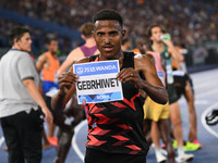 Hagos Gebrhiwet (ETH) competes in the 5000m Men during the IAAF Wanda Diamond League: Golden Gala Pietro Mennea at Olympic Stadium in Rome,...