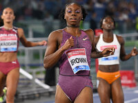 Brittany Brown (USA) competes in the 200m Women during the IAAF Wanda Diamond League: Golden Gala Pietro Mennea at Olympic Stadium in Rome,...