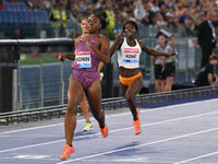 Brittany Brown (USA) competes in the 200m Women during the IAAF Wanda Diamond League: Golden Gala Pietro Mennea at Olympic Stadium in Rome,...