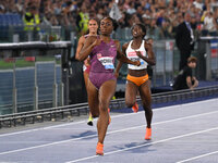 Brittany Brown (USA) competes in the 200m Women during the IAAF Wanda Diamond League: Golden Gala Pietro Mennea at Olympic Stadium in Rome,...