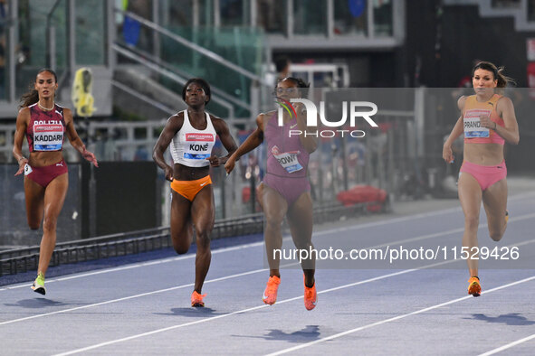 Brittany Brown (USA) competes in the 200m Women during the IAAF Wanda Diamond League: Golden Gala Pietro Mennea at Olympic Stadium in Rome,...