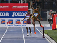 Winfred Yavi (BRN) competes in the 3000m Steeplechase Women during the IAAF Wanda Diamond League: Golden Gala Pietro Mennea at Olympic Stadi...