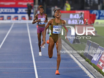 Winfred Yavi (BRN) competes in the 3000m Steeplechase Women during the IAAF Wanda Diamond League: Golden Gala Pietro Mennea at Olympic Stadi...