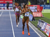 Winfred Yavi (BRN) competes in the 3000m Steeplechase Women during the IAAF Wanda Diamond League: Golden Gala Pietro Mennea at Olympic Stadi...