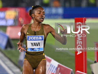 Winfred Yavi (BRN) competes in the 3000m Steeplechase Women during the IAAF Wanda Diamond League: Golden Gala Pietro Mennea at Olympic Stadi...