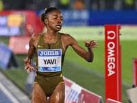 Winfred Yavi (BRN) competes in the 3000m Steeplechase Women during the IAAF Wanda Diamond League: Golden Gala Pietro Mennea at Olympic Stadi...