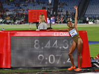 Winfred Yavi (BRN) competes in the 3000m Steeplechase Women during the IAAF Wanda Diamond League: Golden Gala Pietro Mennea at Olympic Stadi...