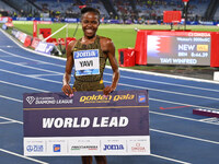 Winfred Yavi (BRN) competes in the 3000m Steeplechase Women during the IAAF Wanda Diamond League: Golden Gala Pietro Mennea at Olympic Stadi...