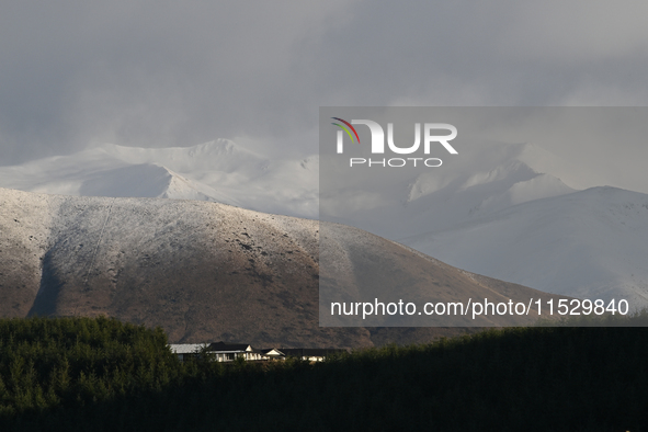 A farmhouse is seen in Twizel, in the Mackenzie District, in the Canterbury Region of the South Island of New Zealand, on August 30, 2024. 