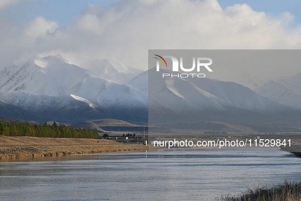 A general view of Twizel in the Mackenzie District in the Canterbury Region of the South Island of New Zealand on August 30, 2024. 