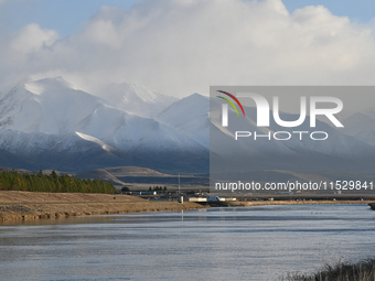 A general view of Twizel in the Mackenzie District in the Canterbury Region of the South Island of New Zealand on August 30, 2024. (