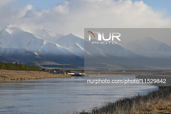 A general view of Twizel in the Mackenzie District in the Canterbury Region of the South Island of New Zealand on August 30, 2024. 