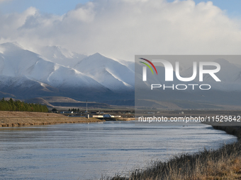 A general view of Twizel in the Mackenzie District in the Canterbury Region of the South Island of New Zealand on August 30, 2024. (