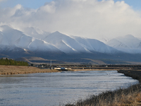 A general view of Twizel in the Mackenzie District in the Canterbury Region of the South Island of New Zealand on August 30, 2024. (