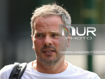 Barrow Manager Stephen Clemence during the Sky Bet Championship match between  Harrogate and Barrow, in Harrogate, United Kingdom, on August...