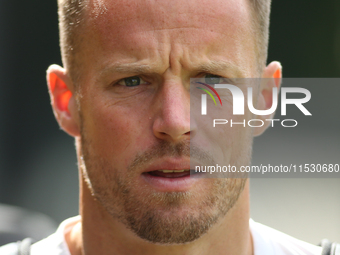 Barrow goalkeeper Paul Farman during the Sky Bet Championship match between  Harrogate and Barrow, in Harrogate, United Kingdom, on August 3...