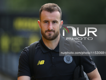 Harrogate Town goalkeeper James Belshaw during the Sky Bet Championship match between  Harrogate and Barrow, in Harrogate, United Kingdom, o...