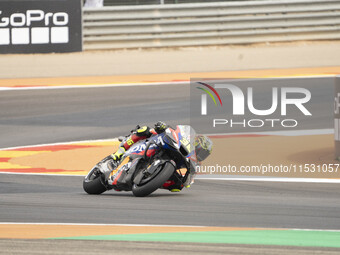 Joan Mir (Spa-Repsol Honda Team) participates in the Moto Grand Prix GoPro of Aragon Sprint Race MotoGP on Saturday at the Motorland circuit...