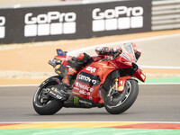 Francesco Bagnaia (Ita-Ducati Lenovo Team) participates in the Moto Grand Prix GoPro of Aragon Sprint Race MotoGP on Saturday at the Motorla...