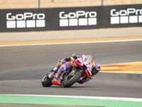 Jorge Martin (Spa-Pramac Racing Ducati) participates in the Moto Grand Prix GoPro of Aragon Sprint Race MotoGP on Saturday at the Motorland...