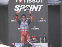 Podium winner of the Sprint Race, Marc Marquez (Spa-Gresini Racing Ducati), during the Moto Grand Prix GoPro of Aragon Sprint Race MotoGP on...