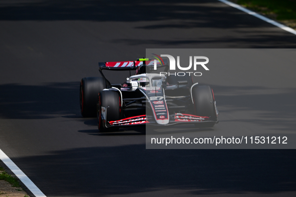 Niko Hulkenberg of Haas F1 Team drives his single-seater during qualifying of the Italian GP, the 16th round of the Formula 1 World Champion...