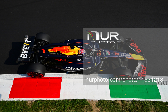 Max Verstappen of Red Bull Racing Honda drives his single-seater during qualifying of the Italian GP, the 16th round of the Formula 1 World...