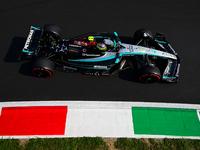 Lewis Hamilton of Mercedes-AMG Petronas F1 Team drives his single-seater during qualifying of the Italian GP, the 16th round of the Formula...