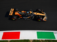 Oscar Piastri of the McLaren F1 Team drives his single-seater during qualifying for the Italian GP, the 16th round of the Formula 1 World Ch...