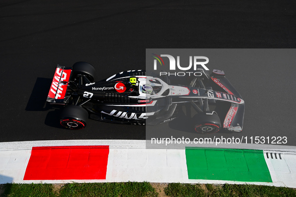 Niko Hulkenberg of Haas F1 Team drives his single-seater during qualifying of the Italian GP, the 16th round of the Formula 1 World Champion...