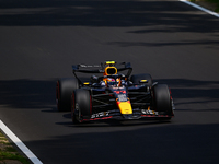 Sergio Perez of Red Bull Racing Honda drives his single-seater during qualifying of the Italian GP, the 16th round of the Formula 1 World Ch...