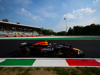 Sergio Perez of Red Bull Racing Honda drives his single-seater during qualifying of the Italian GP, the 16th round of the Formula 1 World Ch...