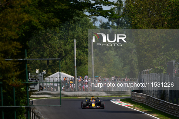 Max Verstappen of Red Bull Racing Honda drives his single-seater during qualifying of the Italian GP, the 16th round of the Formula 1 World...