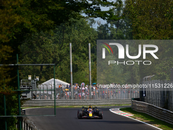 Max Verstappen of Red Bull Racing Honda drives his single-seater during qualifying of the Italian GP, the 16th round of the Formula 1 World...