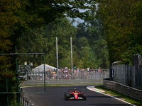 Carlos Sainz of Scuderia Ferrari drives his single-seater during qualifying of the Italian GP, the 16th round of the Formula 1 World Champio...